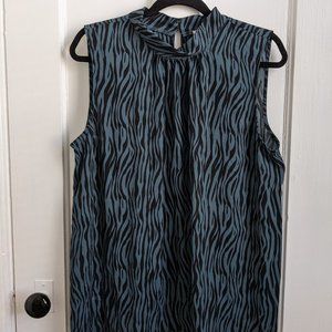 Loft Outlet Twist Mock Neck Zebra Shell - size L